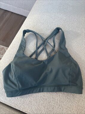 lululemon athletica Crossback Sports Bra - Slate Green